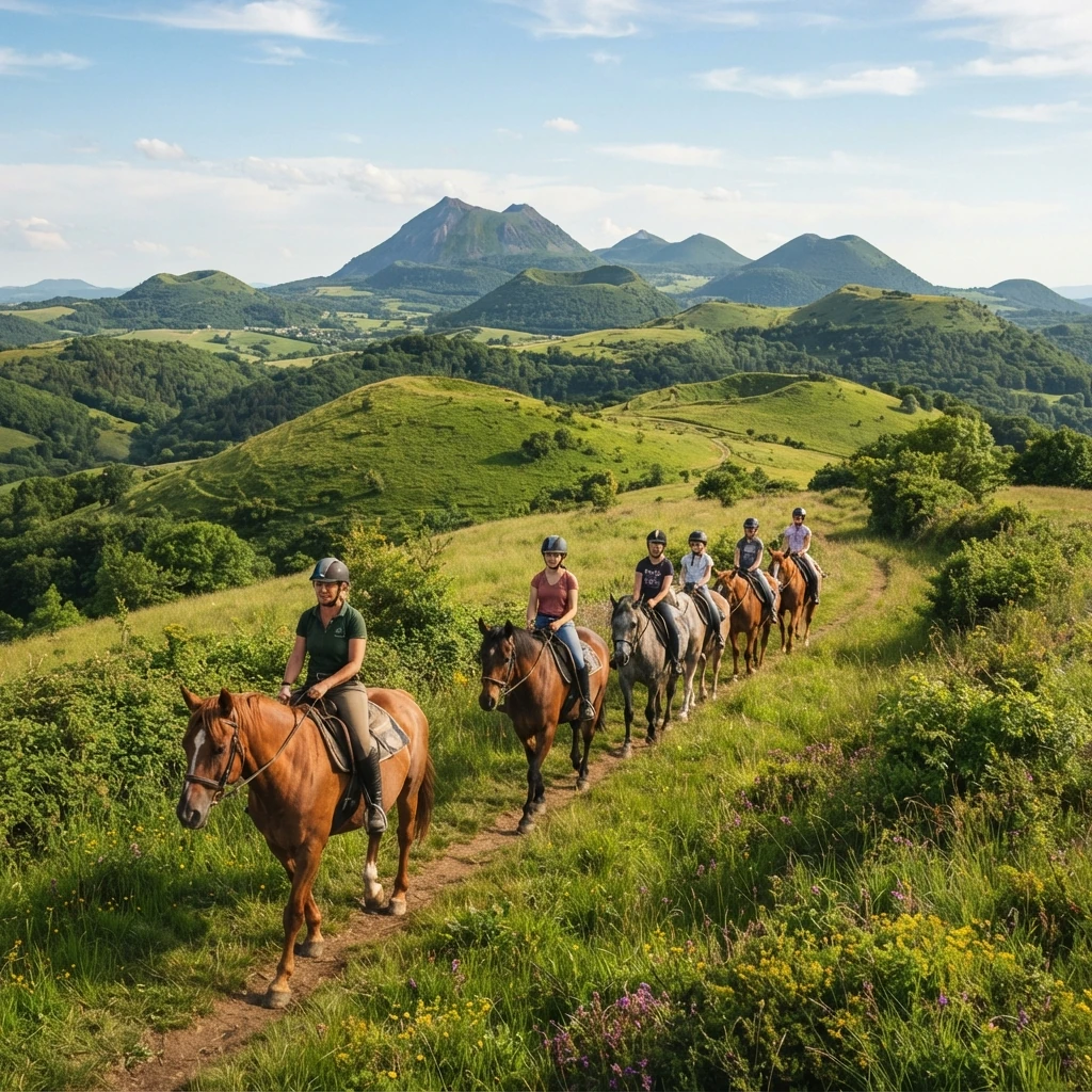 Balade à cheval dans les Volcans d'Auvergne, Haute-Loire