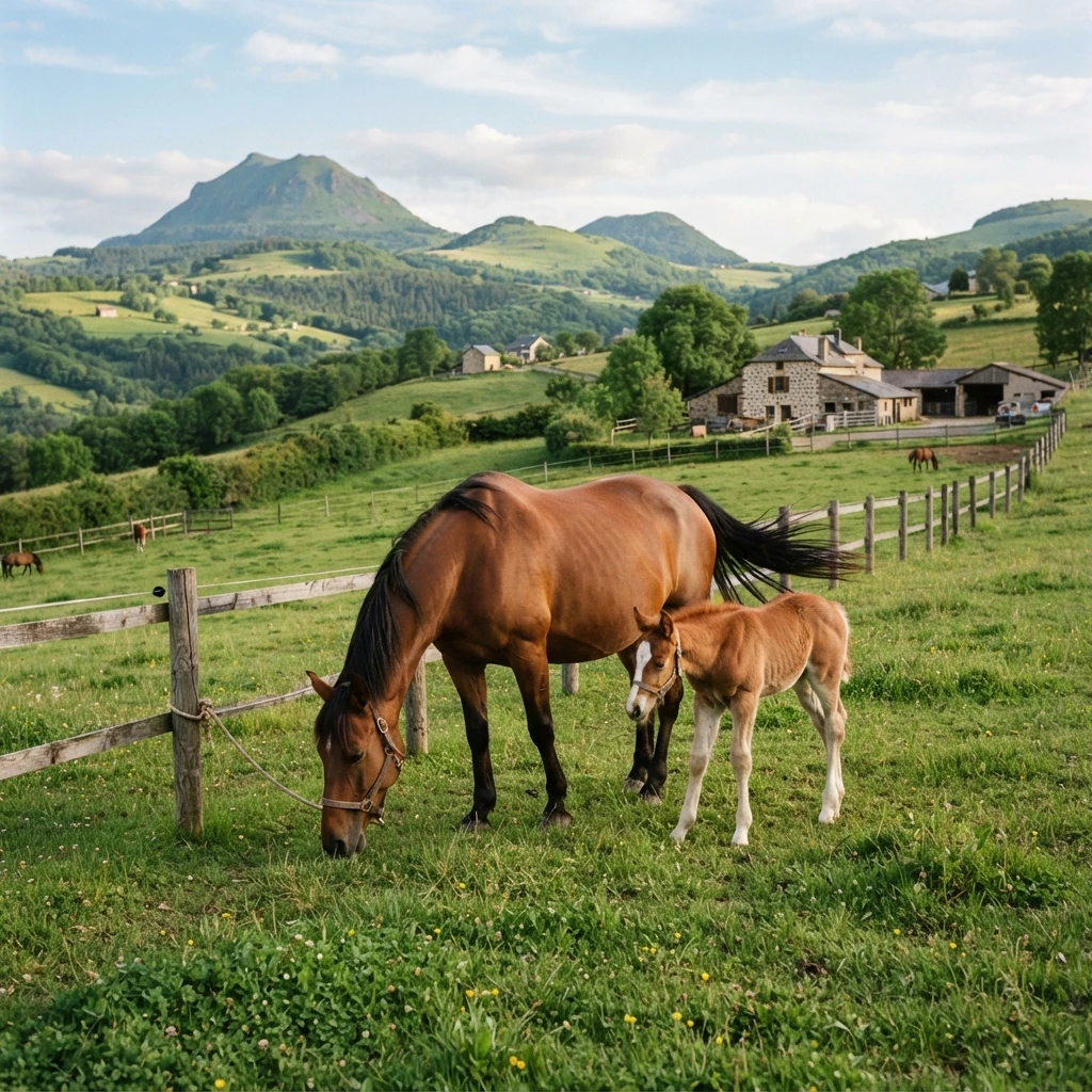 Élevage de chevaux au Écurie de Combeneyre, Aubazat